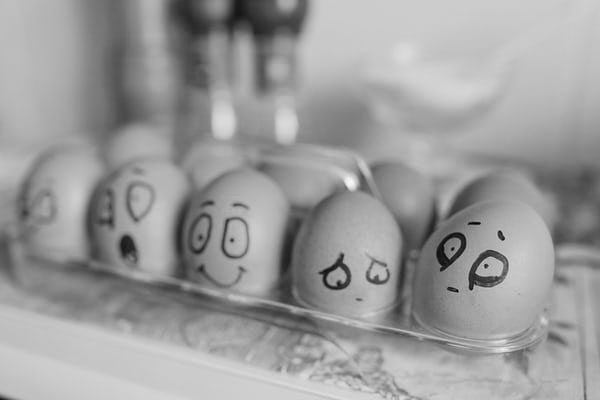 Emotional Eggs - Black and White
