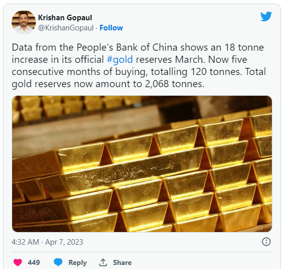 Gold Tweet